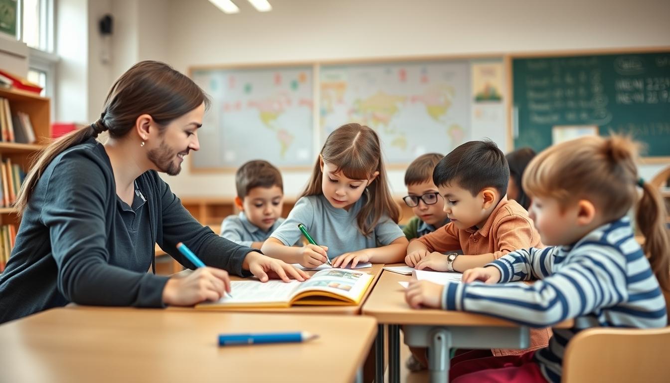Student using a study guide to organize academic notes